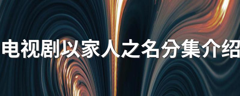 电视剧以家人之名分集介绍 关于以家人之名1到5集的剧情介绍