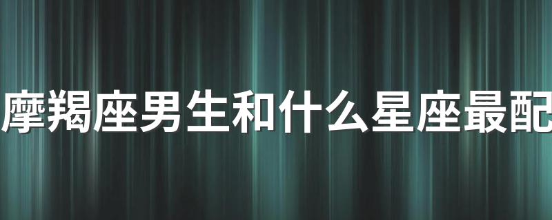 摩羯座男生和什么星座最配 星座都有哪些