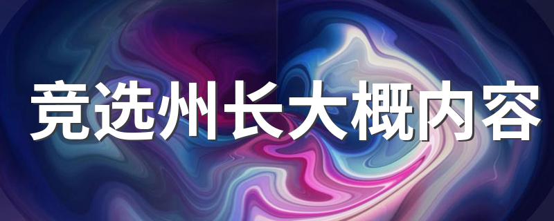 竞选州长大概内容 竞选州长的内容详解