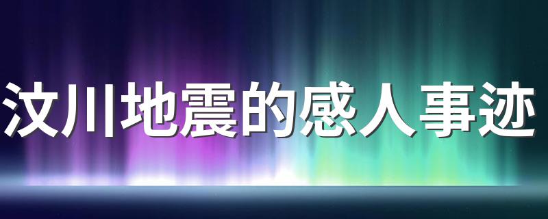 汶川地震的感人事迹 2篇汶川大地震的感人事迹简述