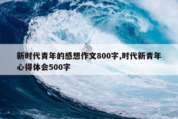 新时代青年的感想作文800字,时代新青年心得体会500字