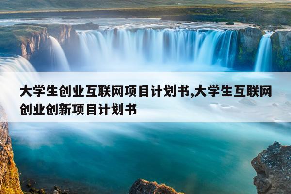 大学生创业互联网项目计划书,大学生互联网创业创新项目计划书