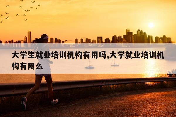 大学生就业培训机构有用吗,大学就业培训机构有用么