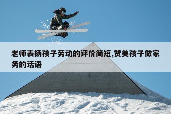 老师表扬孩子劳动的评价简短,赞美孩子做家务的话语
