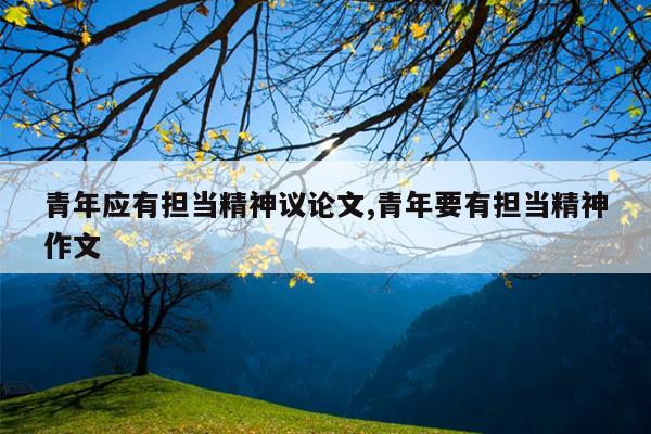 青年应有担当精神议论文,青年要有担当精神作文