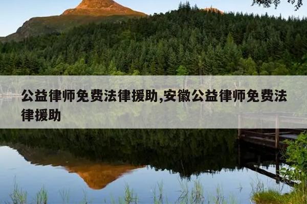 公益律师免费法律援助,安徽公益律师免费法律援助