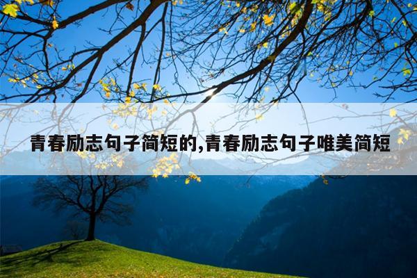 青春励志句子简短的,青春励志句子唯美简短
