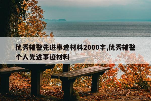 优秀辅警先进事迹材料2000字,优秀辅警个人先进事迹材料