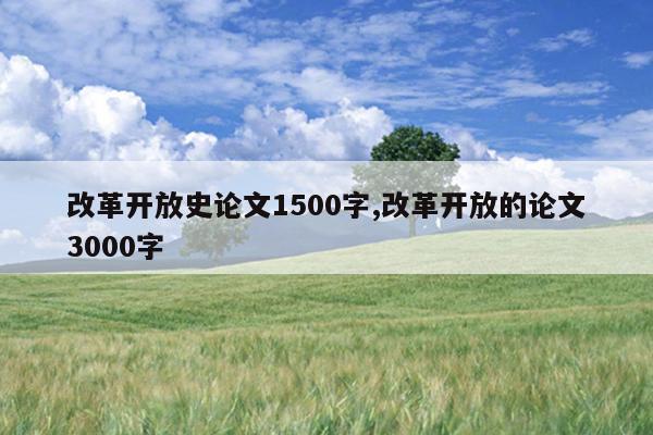改革开放史论文1500字,改革开放的论文3000字