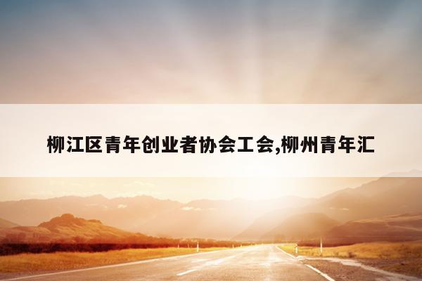 柳江区青年创业者协会工会,柳州青年汇