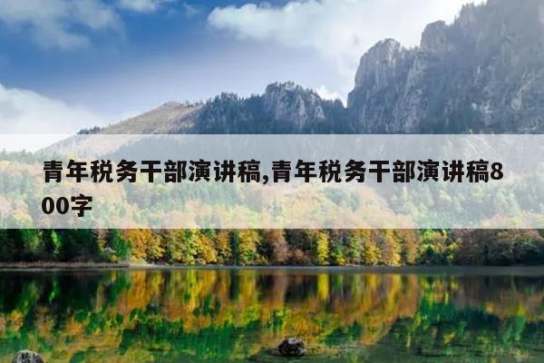 青年税务干部演讲稿,青年税务干部演讲稿800字