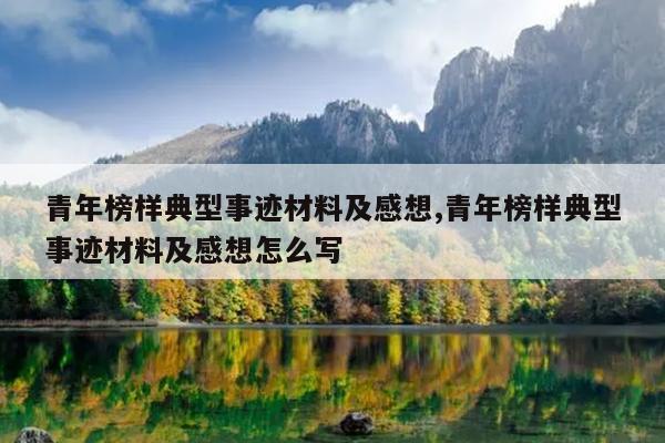 青年榜样典型事迹材料及感想,青年榜样典型事迹材料及感想怎么写