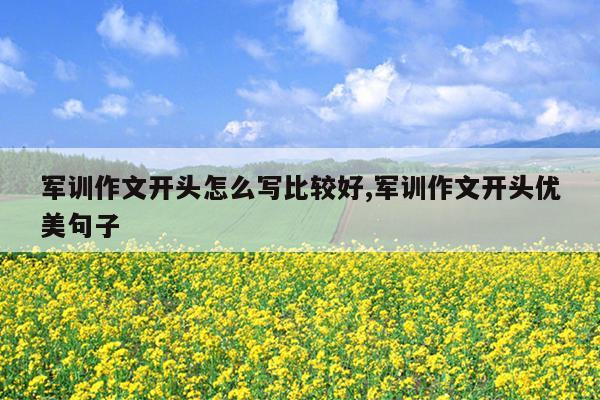军训作文开头怎么写比较好,军训作文开头优美句子