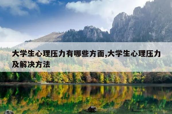 大学生心理压力有哪些方面,大学生心理压力及解决方法