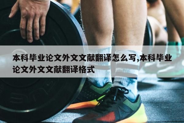 本科毕业论文外文文献翻译怎么写,本科毕业论文外文文献翻译格式