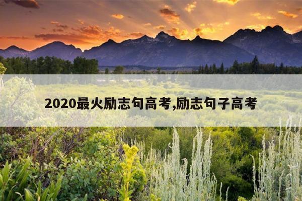 2020最火励志句高考,励志句子高考