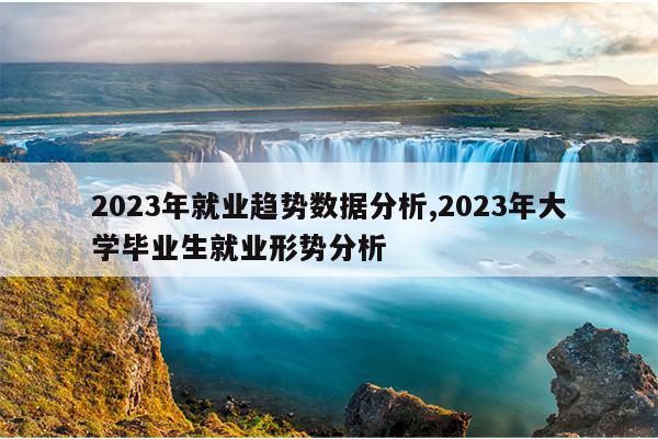 2023年就业趋势数据分析,2023年大学毕业生就业形势分析