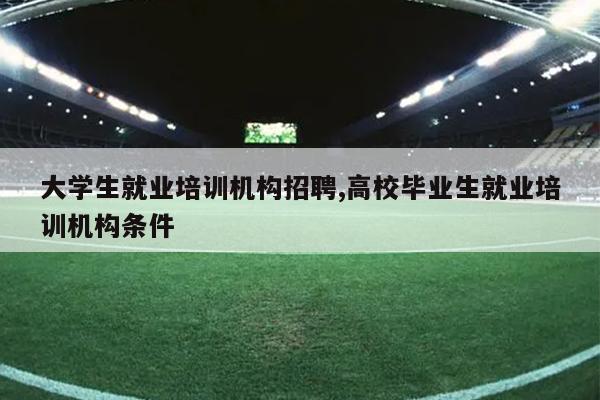 大学生就业培训机构招聘,高校毕业生就业培训机构条件