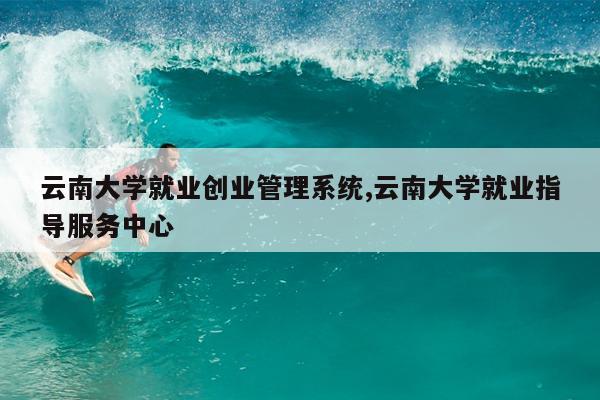 云南大学就业创业管理系统,云南大学就业指导服务中心