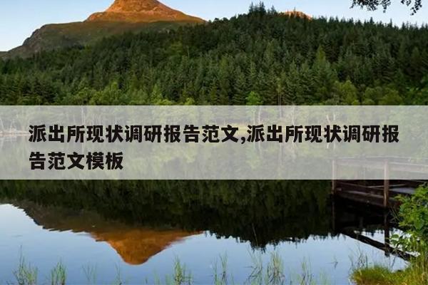 派出所现状调研报告范文,派出所现状调研报告范文模板