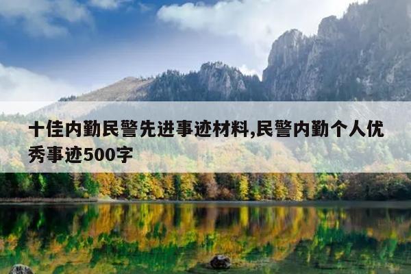 十佳内勤民警先进事迹材料,民警内勤个人优秀事迹500字