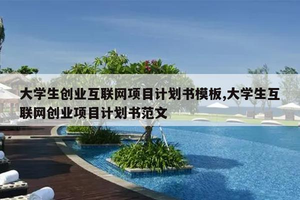 大学生创业互联网项目计划书模板,大学生互联网创业项目计划书范文