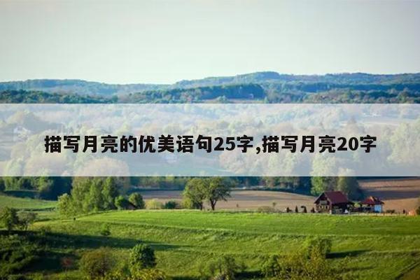 描写月亮的优美语句25字,描写月亮20字