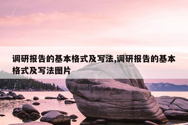调研报告的基本格式及写法,调研报告的基本格式及写法图片