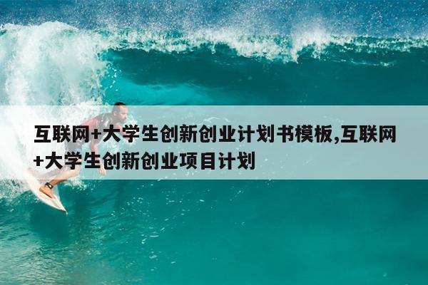 互联网+大学生创新创业计划书模板,互联网+大学生创新创业项目计划