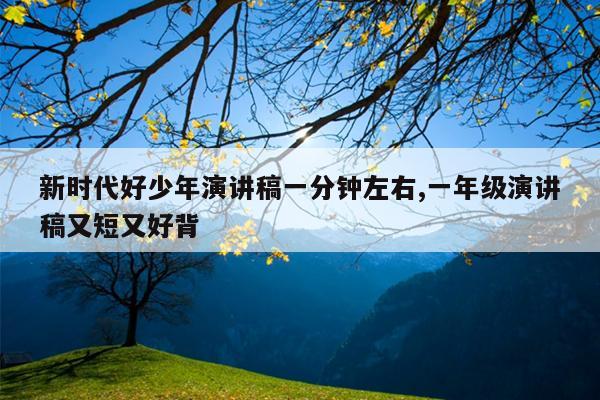 新时代好少年演讲稿一分钟左右,一年级演讲稿又短又好背