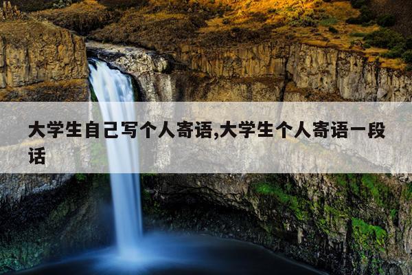 大学生自己写个人寄语,大学生个人寄语一段话