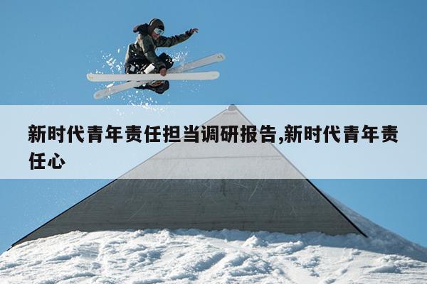 新时代青年责任担当调研报告,新时代青年责任心