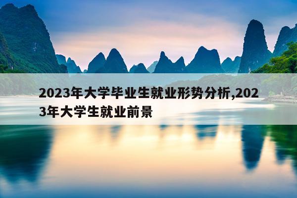 2023年大学毕业生就业形势分析,2023年大学生就业前景