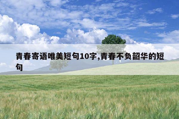 青春寄语唯美短句10字,青春不负韶华的短句