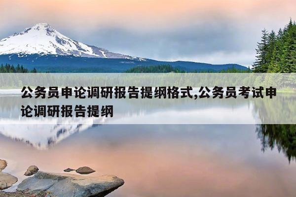 公务员申论调研报告提纲格式,公务员考试申论调研报告提纲