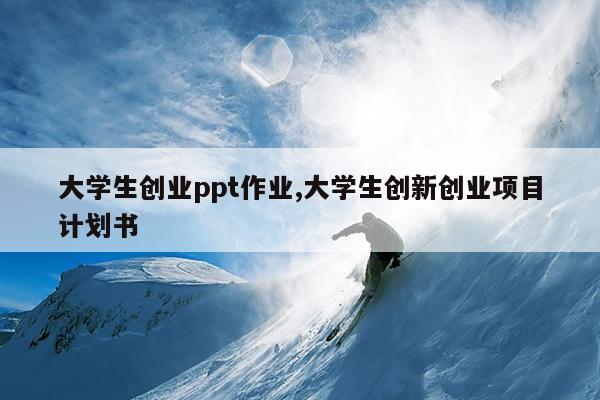 大学生创业ppt作业,大学生创新创业项目计划书