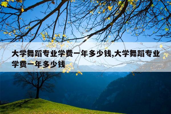 大学舞蹈专业学费一年多少钱,大学舞蹈专业学费一年多少钱