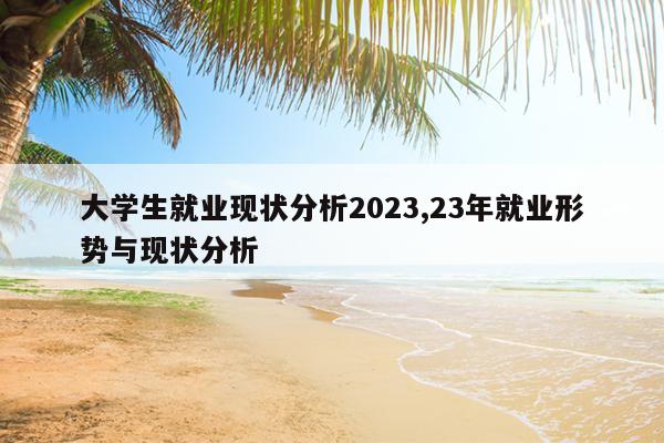 大学生就业现状分析2023,23年就业形势与现状分析