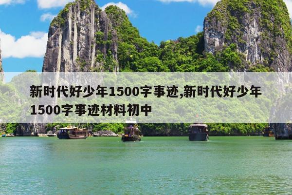 新时代好少年1500字事迹,新时代好少年1500字事迹材料初中