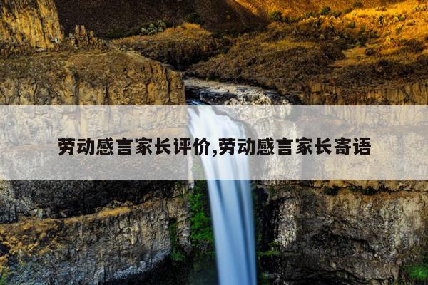 劳动感言家长评价,劳动感言家长寄语