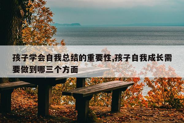 孩子学会自我总结的重要性,孩子自我成长需要做到哪三个方面