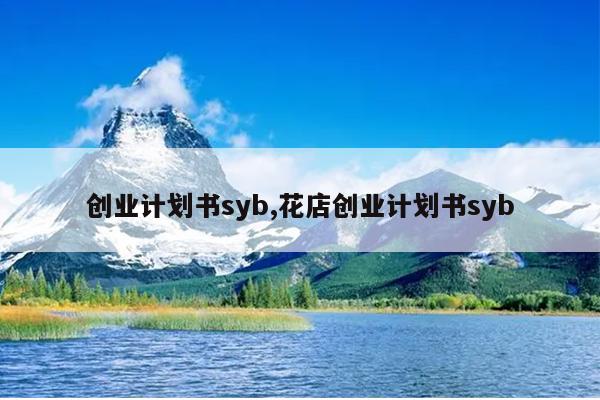 创业计划书syb,花店创业计划书syb