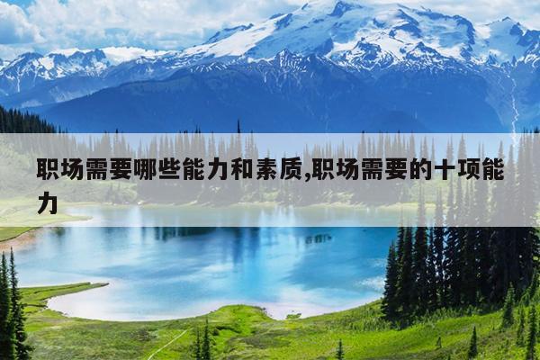 职场需要哪些能力和素质,职场需要的十项能力