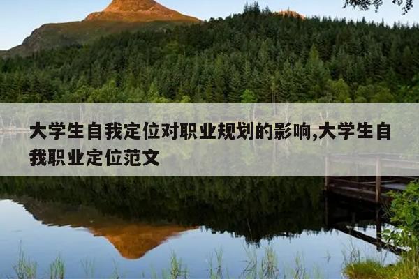 大学生自我定位对职业规划的影响,大学生自我职业定位范文