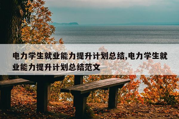 电力学生就业能力提升计划总结,电力学生就业能力提升计划总结范文