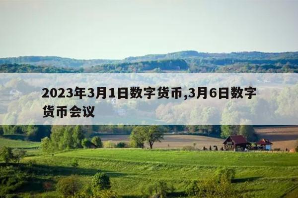 2023年3月1日数字货币,3月6日数字货币会议