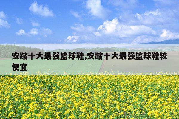 安踏十大最强篮球鞋,安踏十大最强篮球鞋较便宜