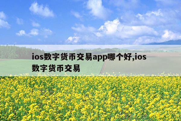 ios数字货币交易app哪个好,ios 数字货币交易