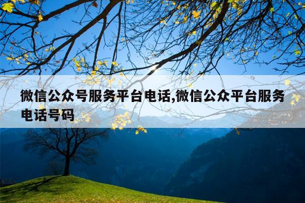 微信公众号服务平台电话,微信公众平台服务电话号码
