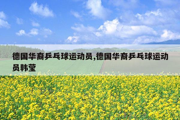 德国华裔乒乓球运动员,德国华裔乒乓球运动员韩莹